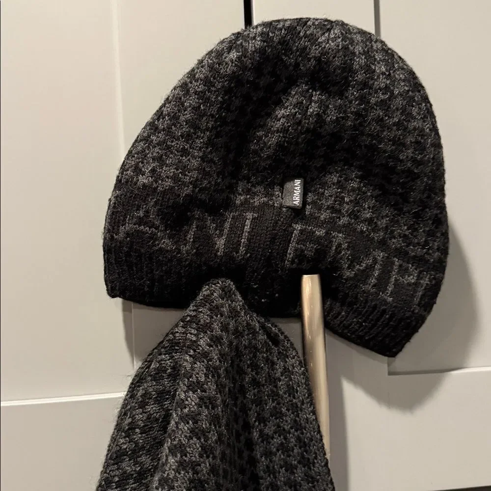 Emporio Armani Dark Gray kids Scarf and hat